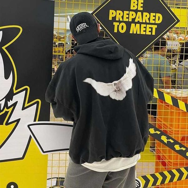 designer kanyes hoodie balanciagas three party co branded double layer washed old american fashion brand fog hooded, Black
designer kanyes hoodie balanciagas three party co branded double layer washed old american fashion brand fog hooded, Black