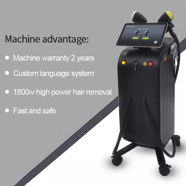big power three wavelength 2 handles diode laser hair removal 1600w diode ice platinum vertical hair remover machine for sale, Black
big power three wavelength 2 handles diode laser hair removal 1600w diode ice platinum vertical hair remover machine for sale, Black
