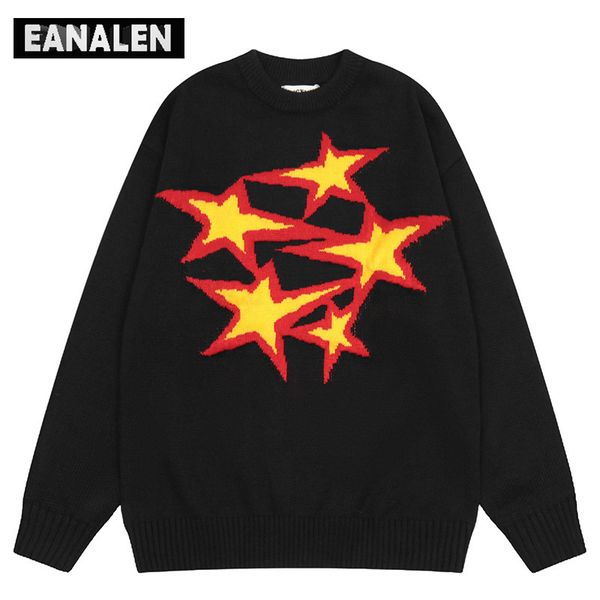 men's sweaters harajuku star letter graphic graffiti jumper pullover oversized sweater men y2k korean retro grandpa knitted ugly sweate, White;black
men's sweaters harajuku star letter graphic graffiti jumper pullover oversized sweater men y2k korean retro grandpa knitted ugly sweate, White;black