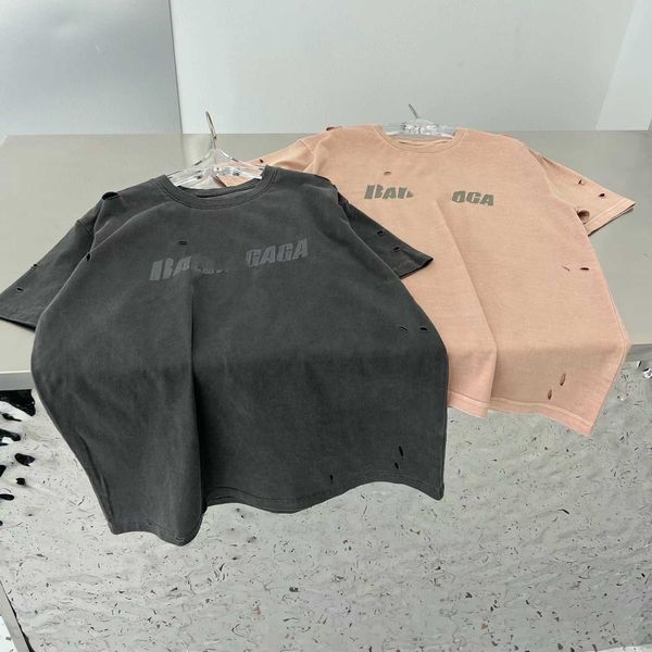 women's t-shirt 2022ss paris spring and summer aristocratic washed holes men's women's short sleeve loose style t-shirt, White
women's t-shirt 2022ss paris spring and summer aristocratic washed holes men's women's short sleeve loose style t-shirt, White