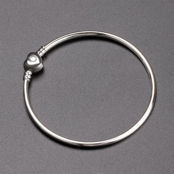 luxury fashion women silver bangle bracelet love heart bracelet for pandora charm european beads bracelet with original box jewelr261f, Black
luxury fashion women silver bangle bracelet love heart bracelet for pandora charm european beads bracelet with original box jewelr261f, Black