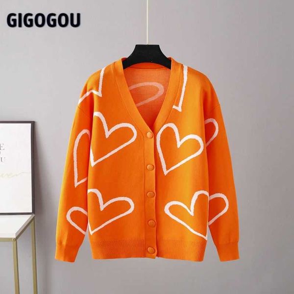 women's sweaters gigogou heart shape knit women cardigan sweater v neck single breasted knit jumpers autumn winter female jacket coat l, White;black
women's sweaters gigogou heart shape knit women cardigan sweater v neck single breasted knit jumpers autumn winter female jacket coat l, White;black
