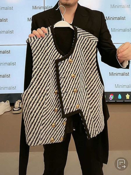 women's knits & tees european goods autumn small fragrant waistcoat women's outer design double breasted stripe short jacket, White
women's knits & tees european goods autumn small fragrant waistcoat women's outer design double breasted stripe short jacket, White