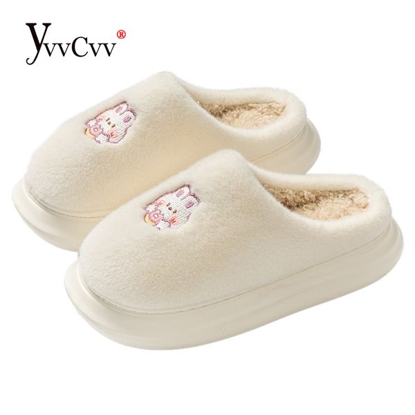 slippers yvvcvv cute bunny fluffy fur slippers women winter furry home slippers thick platform slides outdoor memory foam kawaii shoes 22092, Black
slippers yvvcvv cute bunny fluffy fur slippers women winter furry home slippers thick platform slides outdoor memory foam kawaii shoes 22092, Black