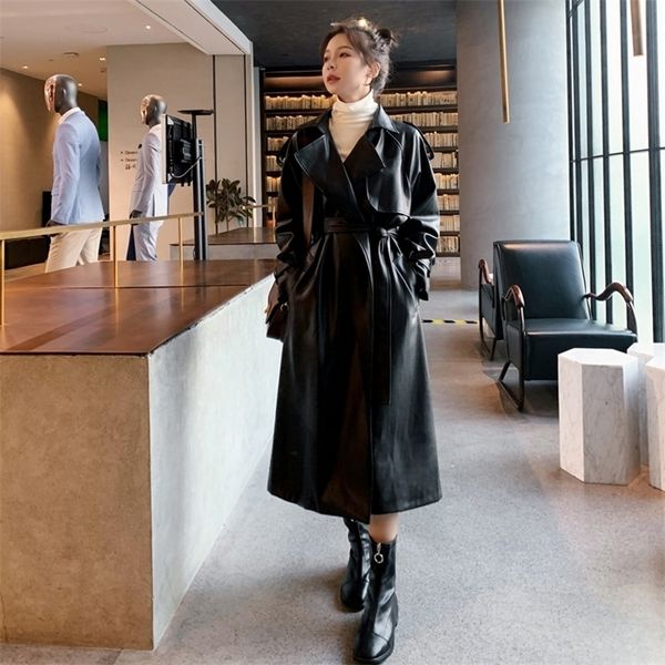 women's trench coats fashion brand women's long pu leather trench coat with belt lady windbreaker waterpoof female outerwear sprin, Tan;black
women's trench coats fashion brand women's long pu leather trench coat with belt lady windbreaker waterpoof female outerwear sprin, Tan;black