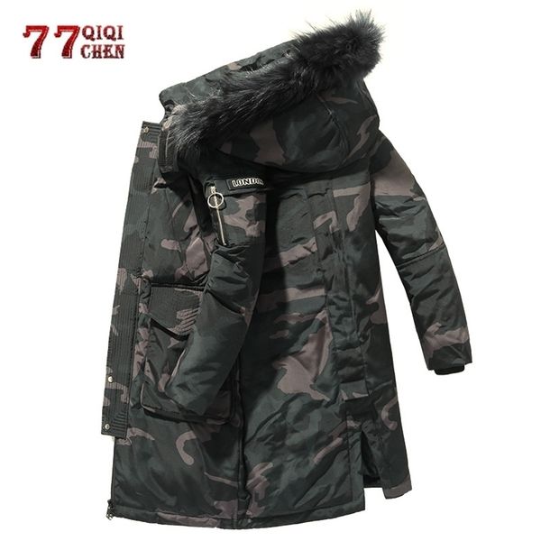 men's down parkas winter camouflage jacket men -30 degrees thick warm long coats fur collar windbreaker 90% white duck jackets 220924, Black
men's down parkas winter camouflage jacket men -30 degrees thick warm long coats fur collar windbreaker 90% white duck jackets 220924, Black