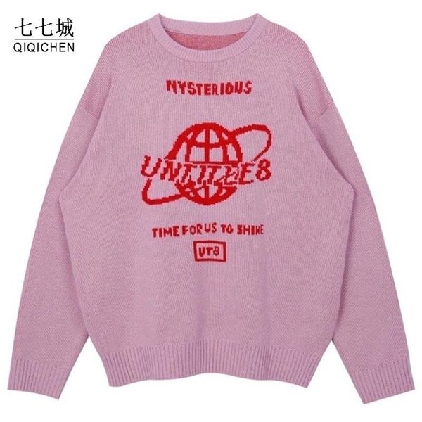 men's sweaters street sweater women earth letter harajuku kniting loose warm pullover autumn winter japanese girl pullover sweater 220, White;black
men's sweaters street sweater women earth letter harajuku kniting loose warm pullover autumn winter japanese girl pullover sweater 220, White;black