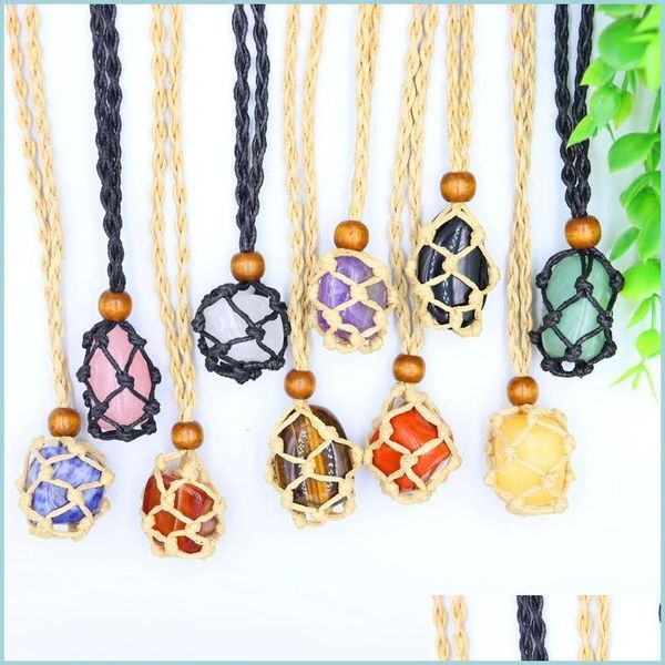pendant necklaces pendant necklaces natural stone rope wrap necklace irregar rose crystal quartz handmade adjustable women jewelshops dhzet, Silver
pendant necklaces pendant necklaces natural stone rope wrap necklace irregar rose crystal quartz handmade adjustable women jewelshops dhzet, Silver