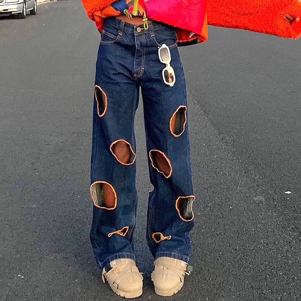 women's pants europe and the united states new solid color casual low fanny pack hip hole straight tube jeans, Black;white
women's pants europe and the united states new solid color casual low fanny pack hip hole straight tube jeans, Black;white