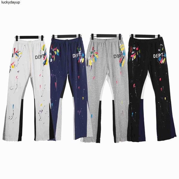 new men's pants designer new fashion brand gary dept speckle stitched drawstring loose micro flare pants for men women, Black
new men's pants designer new fashion brand gary dept speckle stitched drawstring loose micro flare pants for men women, Black