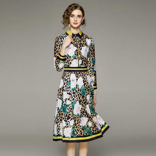 leopard floral button midi shirt dress long sleeve 2022 designer runway elegant womens printed casual dresses slim a-line ladies office part, Black;gray
leopard floral button midi shirt dress long sleeve 2022 designer runway elegant womens printed casual dresses slim a-line ladies office part, Black;gray