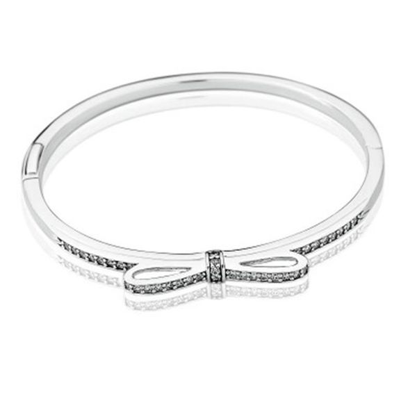925 sterling silver sparkling bow bangle bracelet original box for pandora cz diamond women weddnig gift jewelry bracelets 3 k2262o, Black
925 sterling silver sparkling bow bangle bracelet original box for pandora cz diamond women weddnig gift jewelry bracelets 3 k2262o, Black