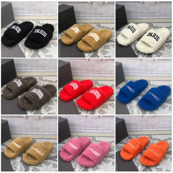 women furry slide sandal slippers fake shearling letter embroidery woman recycled fur luxurys flat platform winter wool slides sandals, Black
women furry slide sandal slippers fake shearling letter embroidery woman recycled fur luxurys flat platform winter wool slides sandals, Black
