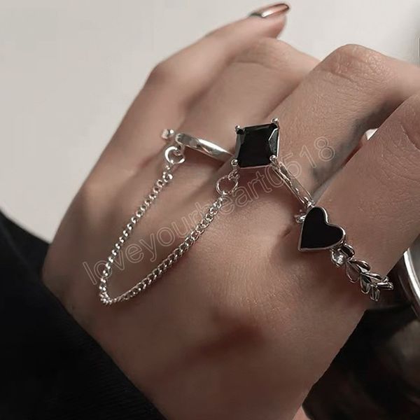 trend hip hop love chain ring set for women silver color vintage joint index finger opening ring fashion jewelry gifts
trend hip hop love chain ring set for women silver color vintage joint index finger opening ring fashion jewelry gifts