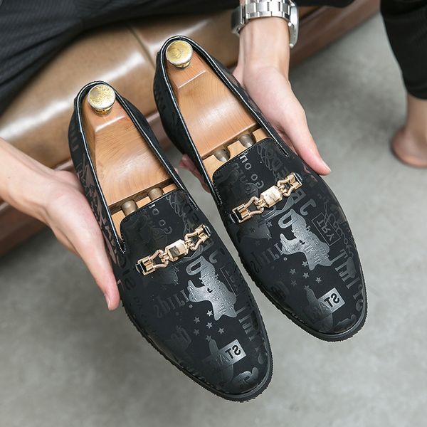 Elegant Loafers Men Shoes Solid Color PU Printing Square Head Metal Buckle Fashion Business Casual Wedding Party Daily AD236, Clear
Elegant Loafers Men Shoes Solid Color PU Printing Square Head Metal Buckle Fashion Business Casual Wedding Party Daily AD236, Clear