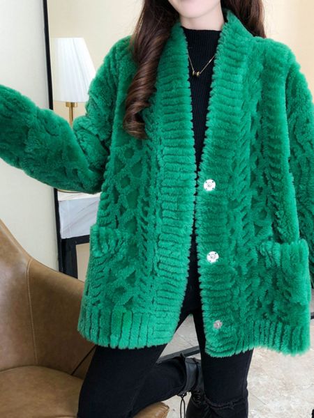 women s fur faux oftbuy v neck real coat winter jacket women natural weave wool thick warm outerwear streetwear fashion pocket 220926, Black
women s fur faux oftbuy v neck real coat winter jacket women natural weave wool thick warm outerwear streetwear fashion pocket 220926, Black