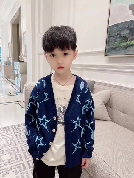 designer children star letter cardigan fashion kids v-neck cashmere knitted outwear children single breasted long sleeve clothes a9130, Blue
designer children star letter cardigan fashion kids v-neck cashmere knitted outwear children single breasted long sleeve clothes a9130, Blue