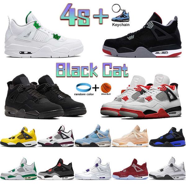 black cat 4 4s basketball shoes og black cement fire red metallic green pureple university blue tour yellow shimmer classic men sneakers
black cat 4 4s basketball shoes og black cement fire red metallic green pureple university blue tour yellow shimmer classic men sneakers