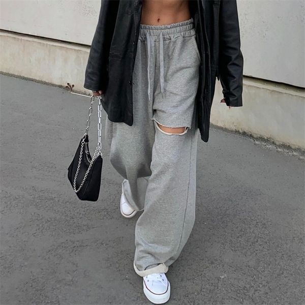 women's pants capris houzhou baggy wide leg women joggers hole high waist casual streetwear trousers loose hip hop jogging sweatpants h, Black;white
women's pants capris houzhou baggy wide leg women joggers hole high waist casual streetwear trousers loose hip hop jogging sweatpants h, Black;white