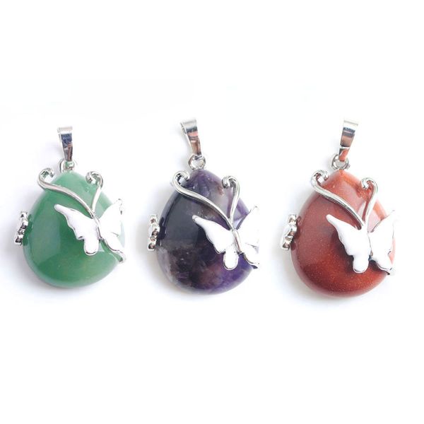 natural green aventurine stone pendant necklace black water drop butterfly fashion charm reiki jewelry gift bm903, Silver
natural green aventurine stone pendant necklace black water drop butterfly fashion charm reiki jewelry gift bm903, Silver