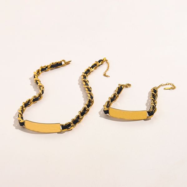 never fading 14k gold plated luxury brand designer letter pendants necklaces leather bracelet stainless steel choker pendant necklace chain, Silver
never fading 14k gold plated luxury brand designer letter pendants necklaces leather bracelet stainless steel choker pendant necklace chain, Silver