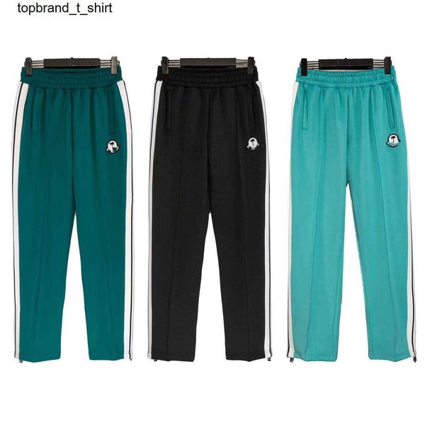 men's pants designer palmss rainbow side stripe casual pants angelss sports pants autumn men women, Black