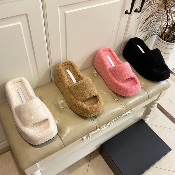 designer taji slippers winther furry fur slides luxury square toe sandals platform slide warm indoor slipper, Black
designer taji slippers winther furry fur slides luxury square toe sandals platform slide warm indoor slipper, Black
