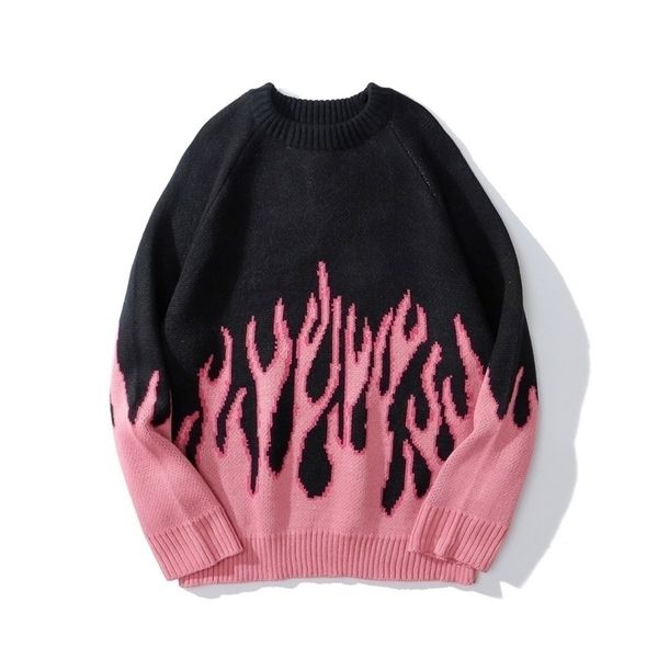 men's sweaters high street couples round neck pullover sweater autumn and winter lazy wind flame knitted men women loose 220924, White;black
men's sweaters high street couples round neck pullover sweater autumn and winter lazy wind flame knitted men women loose 220924, White;black