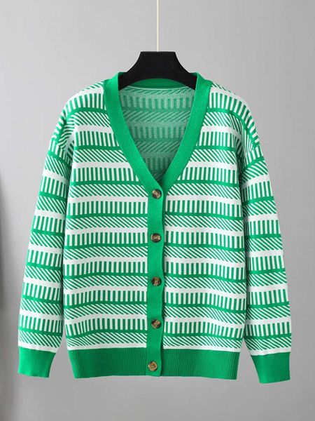 women's sweaters striped knit cardigan women autumn 2022 colorful v-neck long sleeve buttoned sweater female fashion casual loose lady, White;black
women's sweaters striped knit cardigan women autumn 2022 colorful v-neck long sleeve buttoned sweater female fashion casual loose lady, White;black