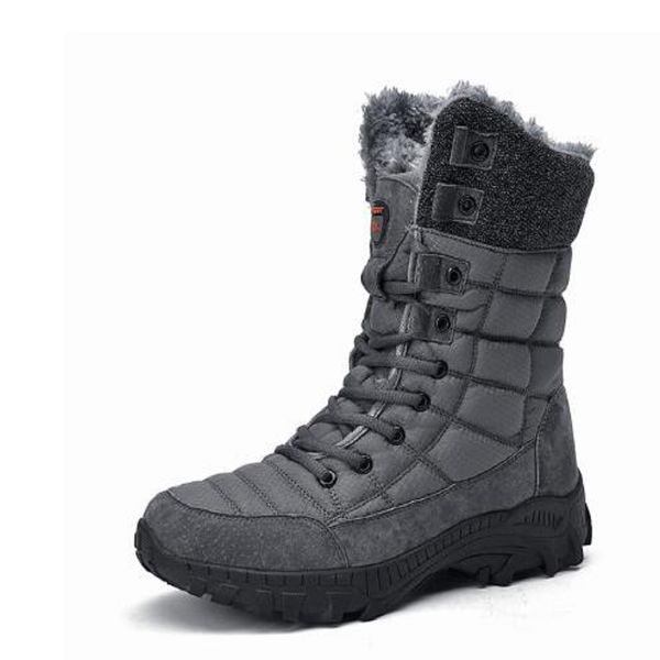 men winter snow boots super warm men hiking boot shoe waterproof leather high big size men's outdoor sneakers, Black
men winter snow boots super warm men hiking boot shoe waterproof leather high big size men's outdoor sneakers, Black