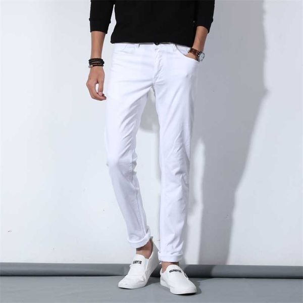 men's jeans autumn pure white cotton fashion casual slim stretch pants male brand clothes 220922, Blue
men's jeans autumn pure white cotton fashion casual slim stretch pants male brand clothes 220922, Blue