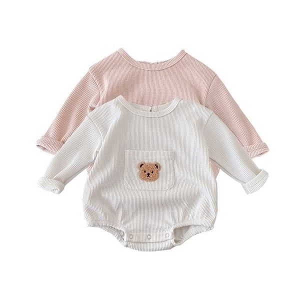 rompers mi baby clothes waffle infant boys bear bodysuits short sleeve clothing 220922, Blue
rompers mi baby clothes waffle infant boys bear bodysuits short sleeve clothing 220922, Blue