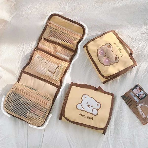 makeup tools bear make up bag women makeup hanging toiletries organizer travel jewelry fold cosmetic brushes wash kits case pouch 220926
makeup tools bear make up bag women makeup hanging toiletries organizer travel jewelry fold cosmetic brushes wash kits case pouch 220926