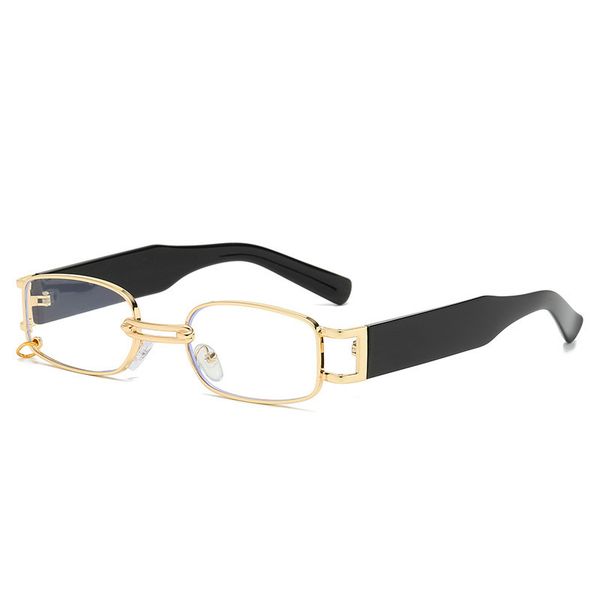 2022 sunglasses small frame metal square eyeglasses fashion trend personality men and women ring buckle eyewear avant garde travel beach lei, White;black
2022 sunglasses small frame metal square eyeglasses fashion trend personality men and women ring buckle eyewear avant garde travel beach lei, White;black