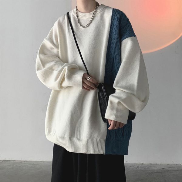 men's sweaters hybskr autumn winter patchwork men streetwear casual man knitted pullovers korean versatile male 220923, White;black
men's sweaters hybskr autumn winter patchwork men streetwear casual man knitted pullovers korean versatile male 220923, White;black