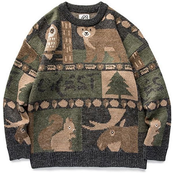 men's sweaters winter vintage sweater men japanese cute bear couples knitted sweater pullover hip hop harajuku streetwear men clothing, White;black
men's sweaters winter vintage sweater men japanese cute bear couples knitted sweater pullover hip hop harajuku streetwear men clothing, White;black