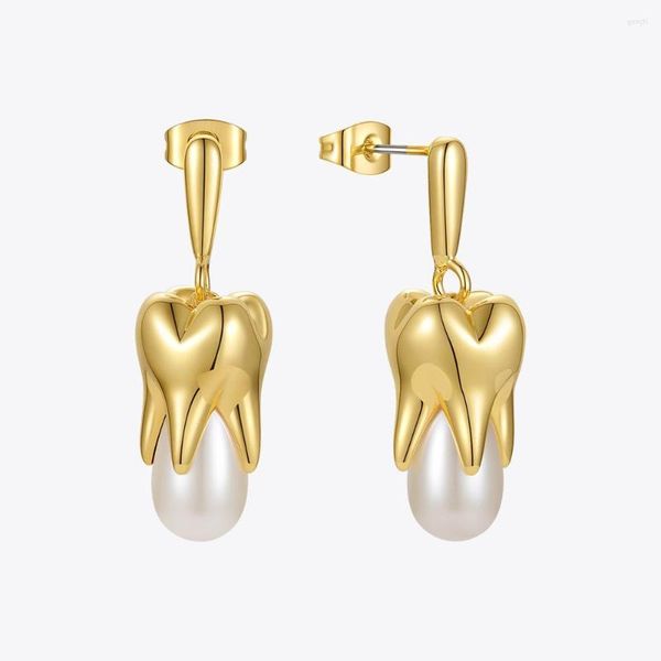dangle earrings enfashion trendy teeth pearl drop for women gold color earings fashion jewelry wedding pendientes e211285, Silver
dangle earrings enfashion trendy teeth pearl drop for women gold color earings fashion jewelry wedding pendientes e211285, Silver