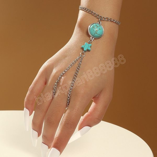 bohemian vintage blue stone hand finger bracelet for women female star round bracelets beach party jewelry gift, Golden;silver
bohemian vintage blue stone hand finger bracelet for women female star round bracelets beach party jewelry gift, Golden;silver