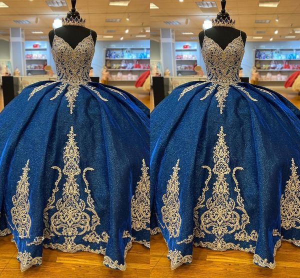 sparkly royal blue sequined satin quinceanera dresses ball gown 2023 spaghetti beaded straps gold embrodered applique beaded sweet 16 dress, Blue;red
sparkly royal blue sequined satin quinceanera dresses ball gown 2023 spaghetti beaded straps gold embrodered applique beaded sweet 16 dress, Blue;red