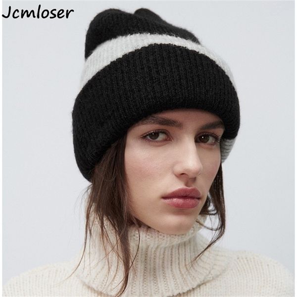 wide brim hats bucket 2022 cashmere winter for women wool knit striped couple cap lady thread knitted beanie chapeau warm bonnet 220927, Blue;gray
wide brim hats bucket 2022 cashmere winter for women wool knit striped couple cap lady thread knitted beanie chapeau warm bonnet 220927, Blue;gray