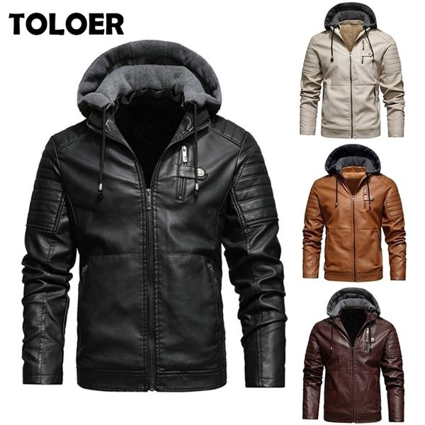 men's leather faux leather men's fleece liner pu leather jackets coats with hood autumn winter casual motorcycle jacket for men wi, Black
men's leather faux leather men's fleece liner pu leather jackets coats with hood autumn winter casual motorcycle jacket for men wi, Black