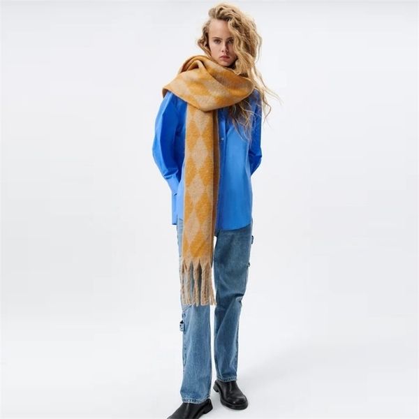 scarves luxury winter scarf za family diamondshaped tassel scarf women autumn and winter imitation cashmere yellow shawl warm scarf 220927, Blue;gray
scarves luxury winter scarf za family diamondshaped tassel scarf women autumn and winter imitation cashmere yellow shawl warm scarf 220927, Blue;gray