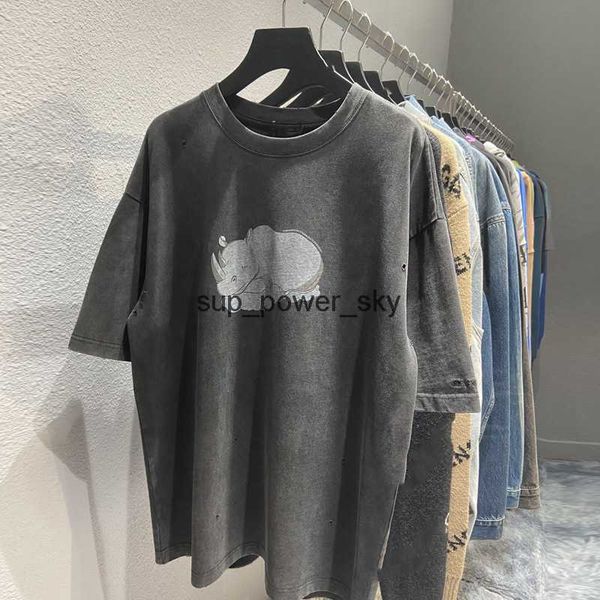 mens t-shirts balencaigass designer spring summer tee rhinoceros print pullover round neck loose washing versatile men women's same t-s, White;black
mens t-shirts balencaigass designer spring summer tee rhinoceros print pullover round neck loose washing versatile men women's same t-s, White;black