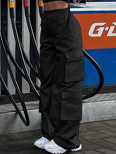 women's pants capris straight big pockets cargo pants women vintage 90s low waist trousers wide leg baggy oversized jeans streetwear au, Black;white
women's pants capris straight big pockets cargo pants women vintage 90s low waist trousers wide leg baggy oversized jeans streetwear au, Black;white