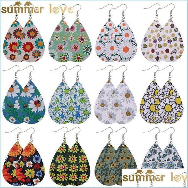 dangle chandelier bohemia design daisy printed pu leather earrings for women girl fashion flower dangle drop hook ear party jewelry dhidw, Silver
dangle chandelier bohemia design daisy printed pu leather earrings for women girl fashion flower dangle drop hook ear party jewelry dhidw, Silver