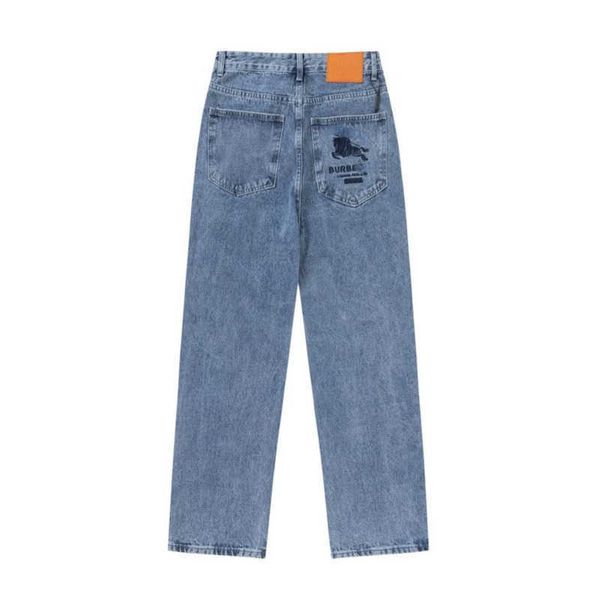 mens jeans burb designer pants warhorse embroidery long pantss man casual loose button zipper trousers, Blue
mens jeans burb designer pants warhorse embroidery long pantss man casual loose button zipper trousers, Blue