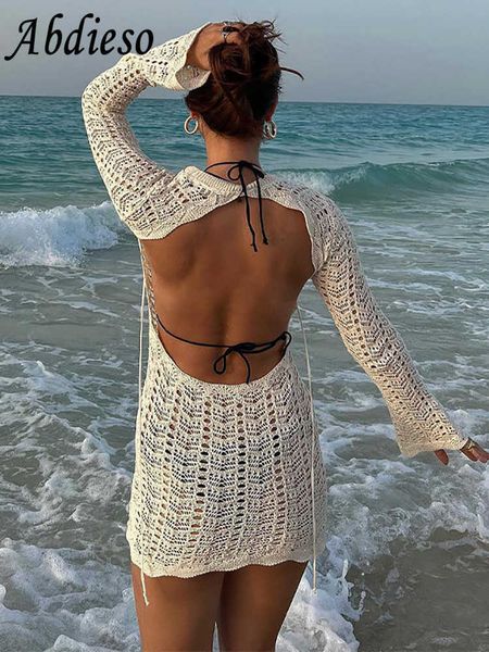 casual dresses abdieso mini backless summer knit bodycon dress women hollow out 2022 long sleeve bandage beach party dresses casual y2k t220, Black;gray
casual dresses abdieso mini backless summer knit bodycon dress women hollow out 2022 long sleeve bandage beach party dresses casual y2k t220, Black;gray