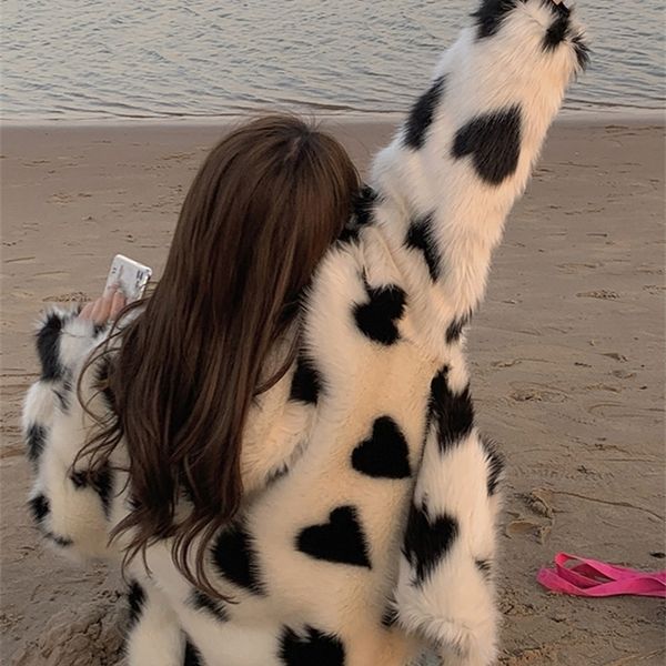 womens jackets lautaro winter cute thick warm soft fluffy hairy heartshaped print faux fur jacket women pockets long sleeve polka dot clothe, Black;brown
womens jackets lautaro winter cute thick warm soft fluffy hairy heartshaped print faux fur jacket women pockets long sleeve polka dot clothe, Black;brown