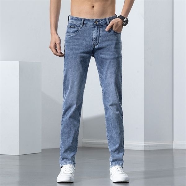men's jeans stretch skinny spring fashion casual cotton denim slim fit pants male trousers 220924, Blue
men's jeans stretch skinny spring fashion casual cotton denim slim fit pants male trousers 220924, Blue