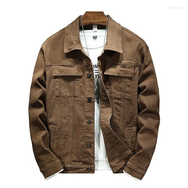 men's jackets men's brown denim jacket 2022 spring and autumn style fashion stretch slim brand clothing, Black;brown
men's jackets men's brown denim jacket 2022 spring and autumn style fashion stretch slim brand clothing, Black;brown